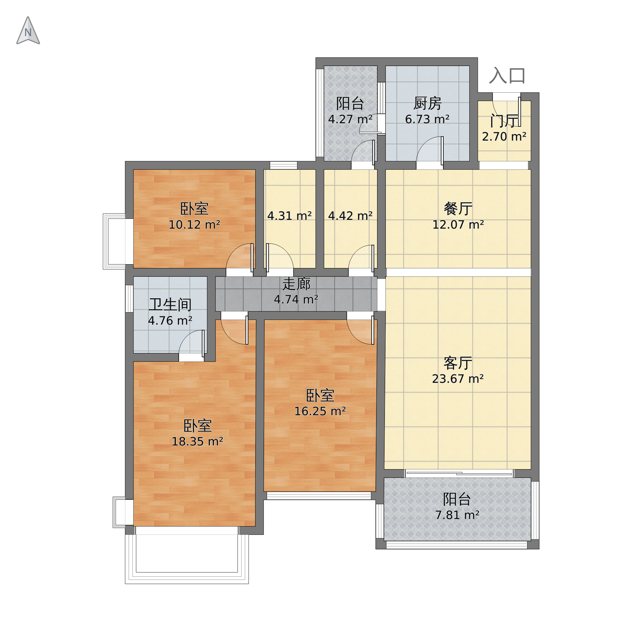 洛阳 恒大绿洲 户型详情  建筑面积:141.00 套内面积:139.