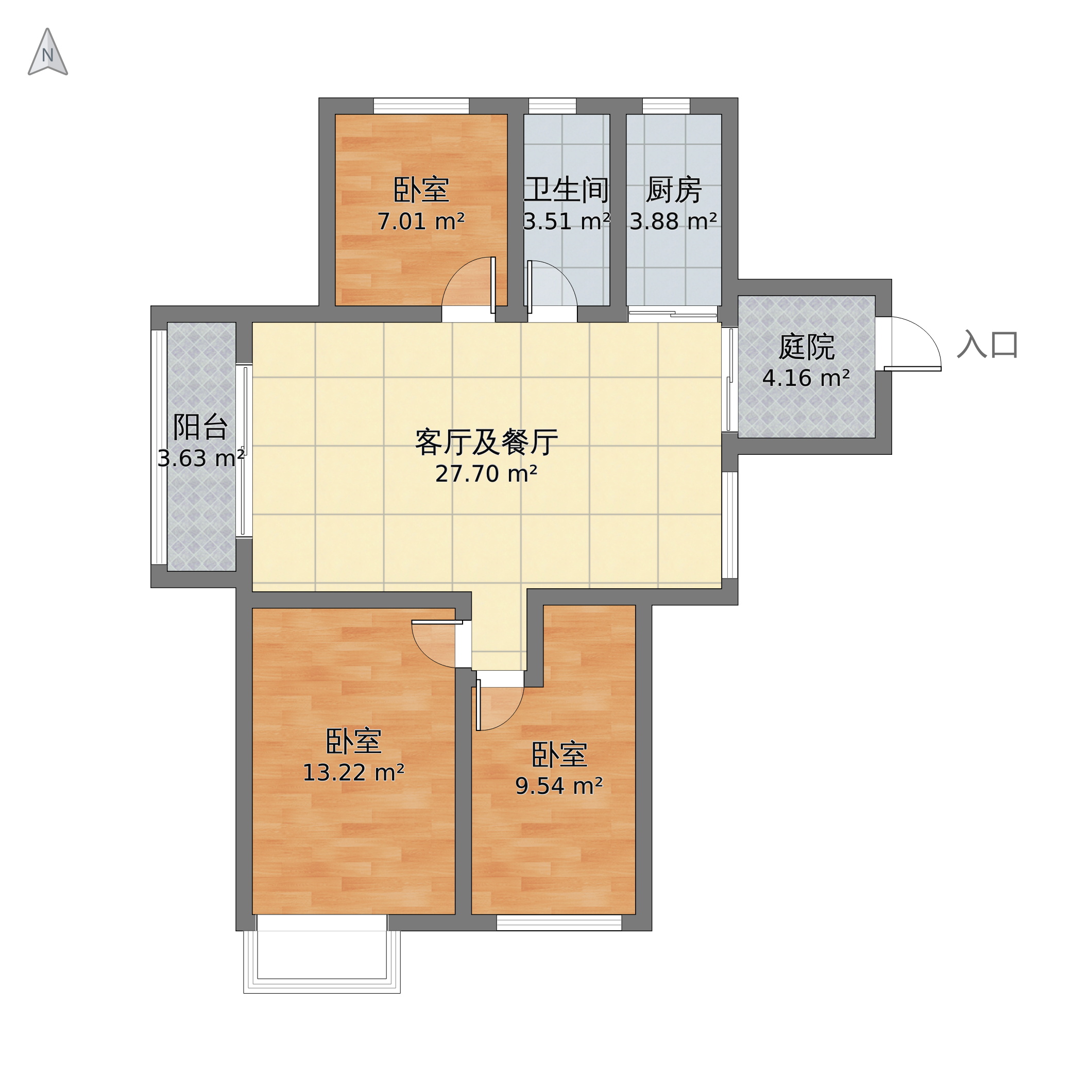 河北省衡水市桃城区 鸿泰东都3室2厅1卫 89m05