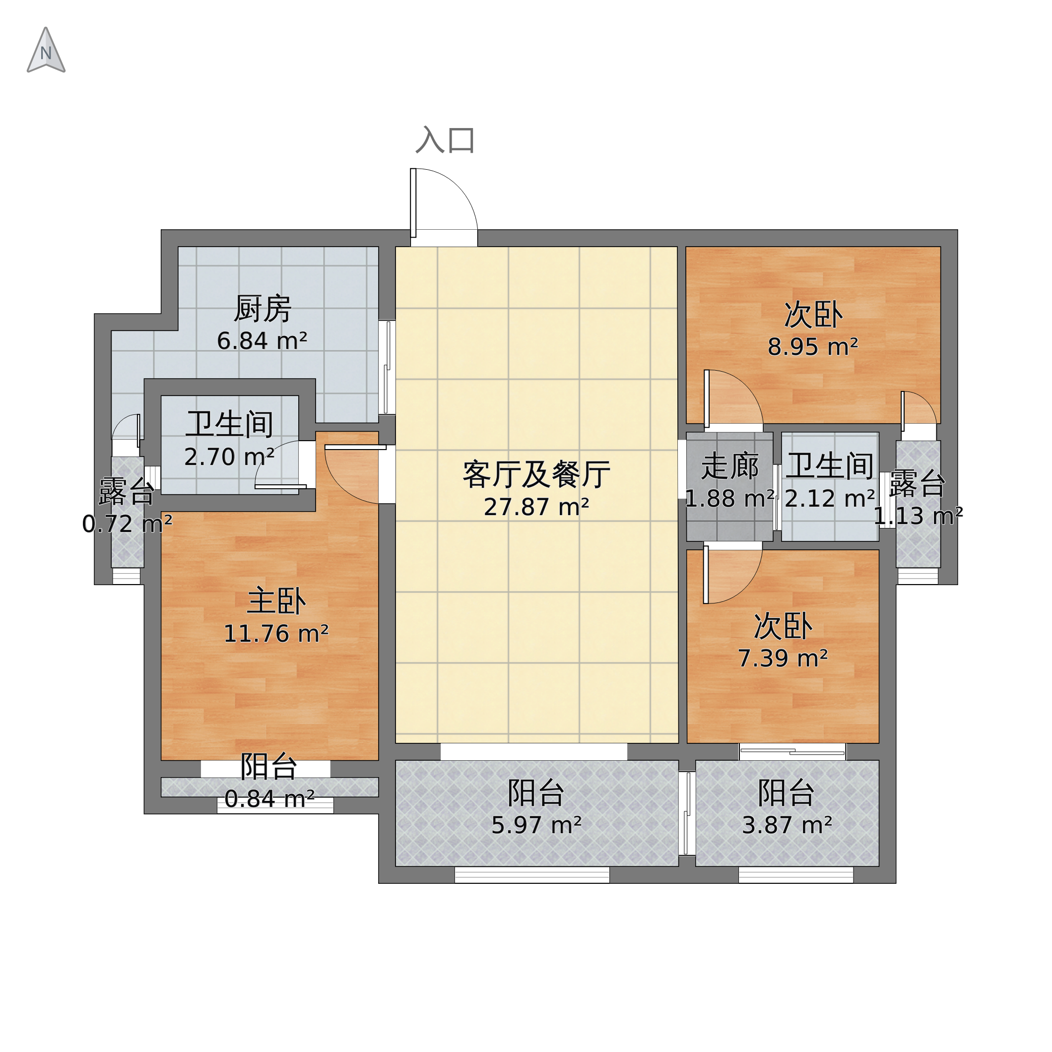 福建省泉州市石狮区 龙喜华城3室2厅2卫 114m05-v2