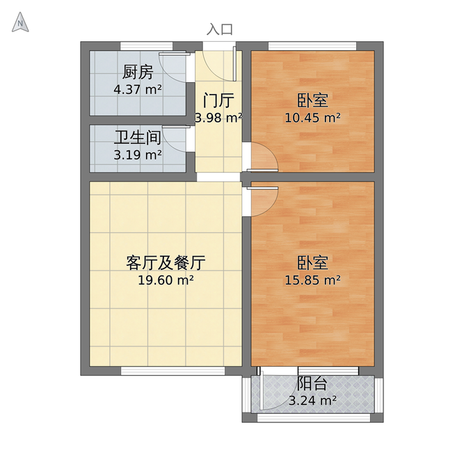 客餐厅卧室厨房卫生间门厅阳台