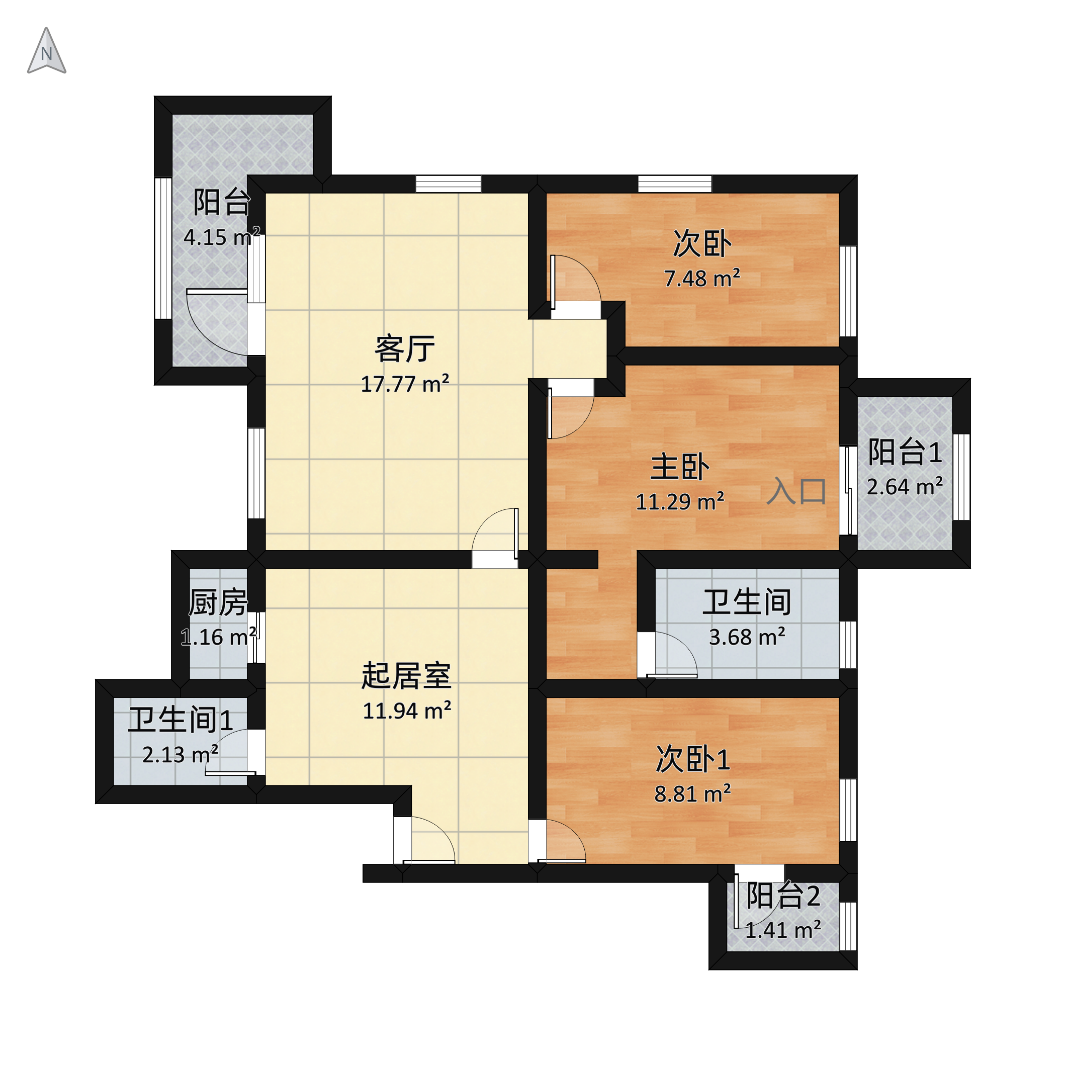 东方国际公寓户型图