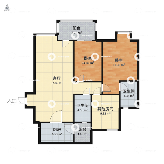 富力桃园户型图 小区户型图-躺平设计家