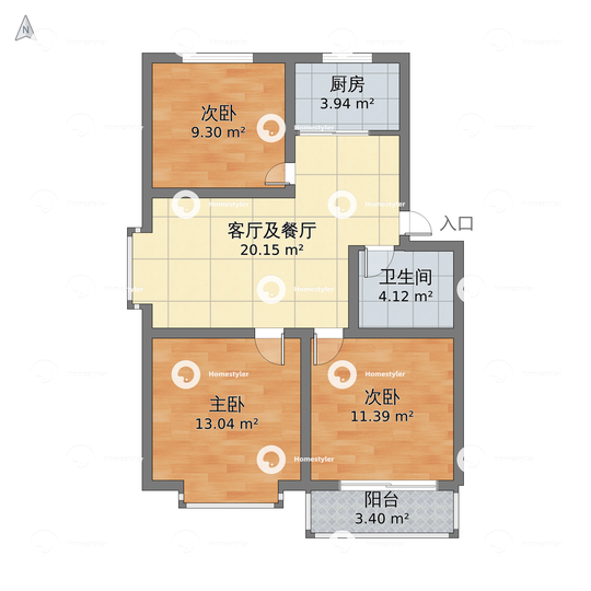 山西省大同市城区 绿城叠翠园3室2厅1卫 149m05户型