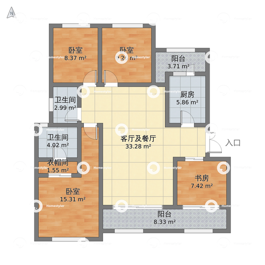 重庆城区加州花园户型图 - 小区户型图 -躺平设计家