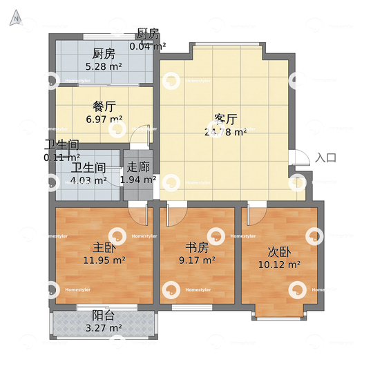 山西省大同市城区 绿城叠翠园3室2厅1卫 149m05户型