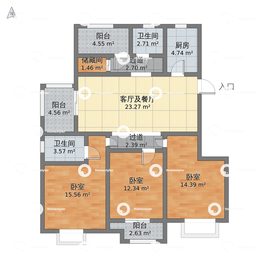 淮安市建滔裕花园户型图 - 小区户型图 -躺平设计家