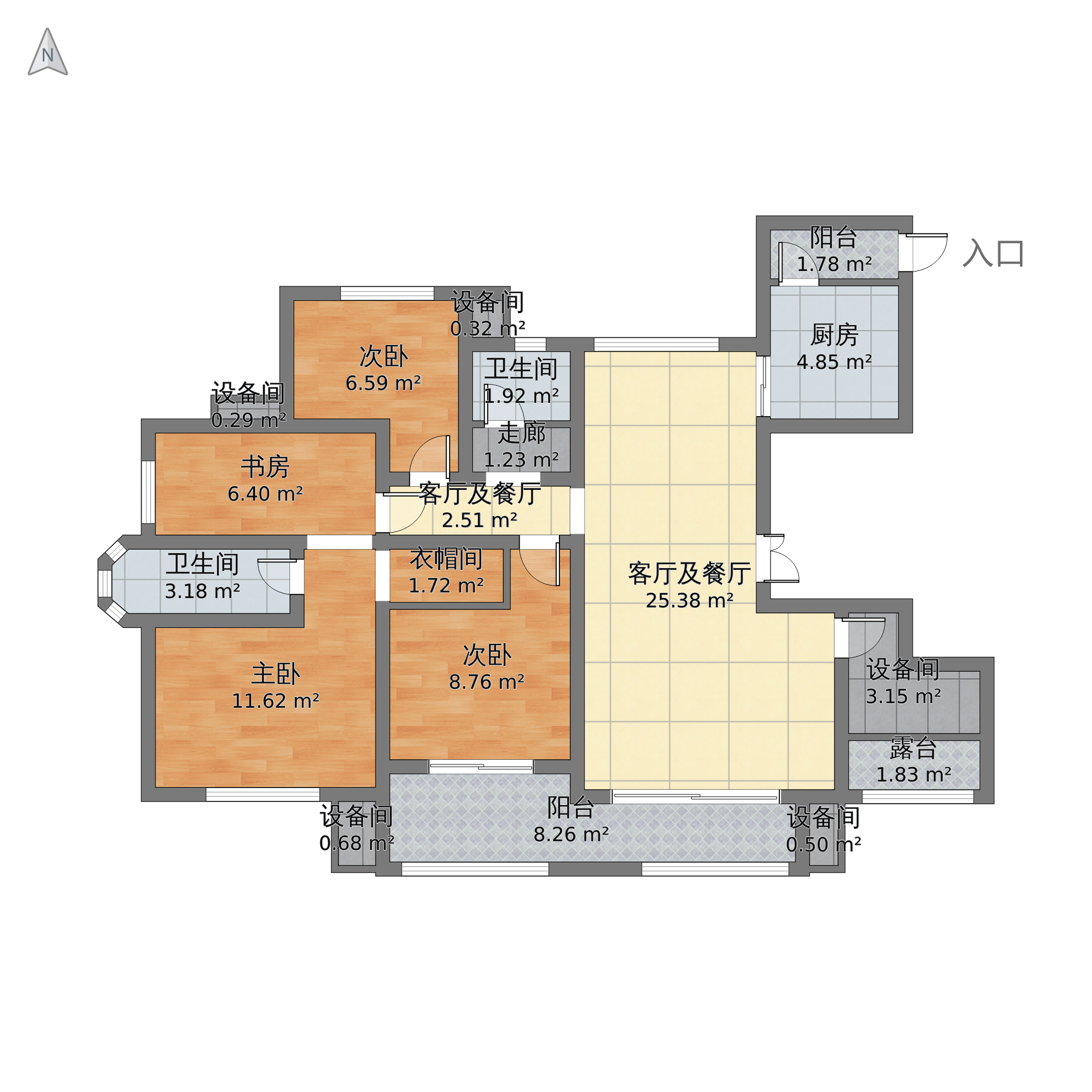 株洲长房湘江府户型图图片