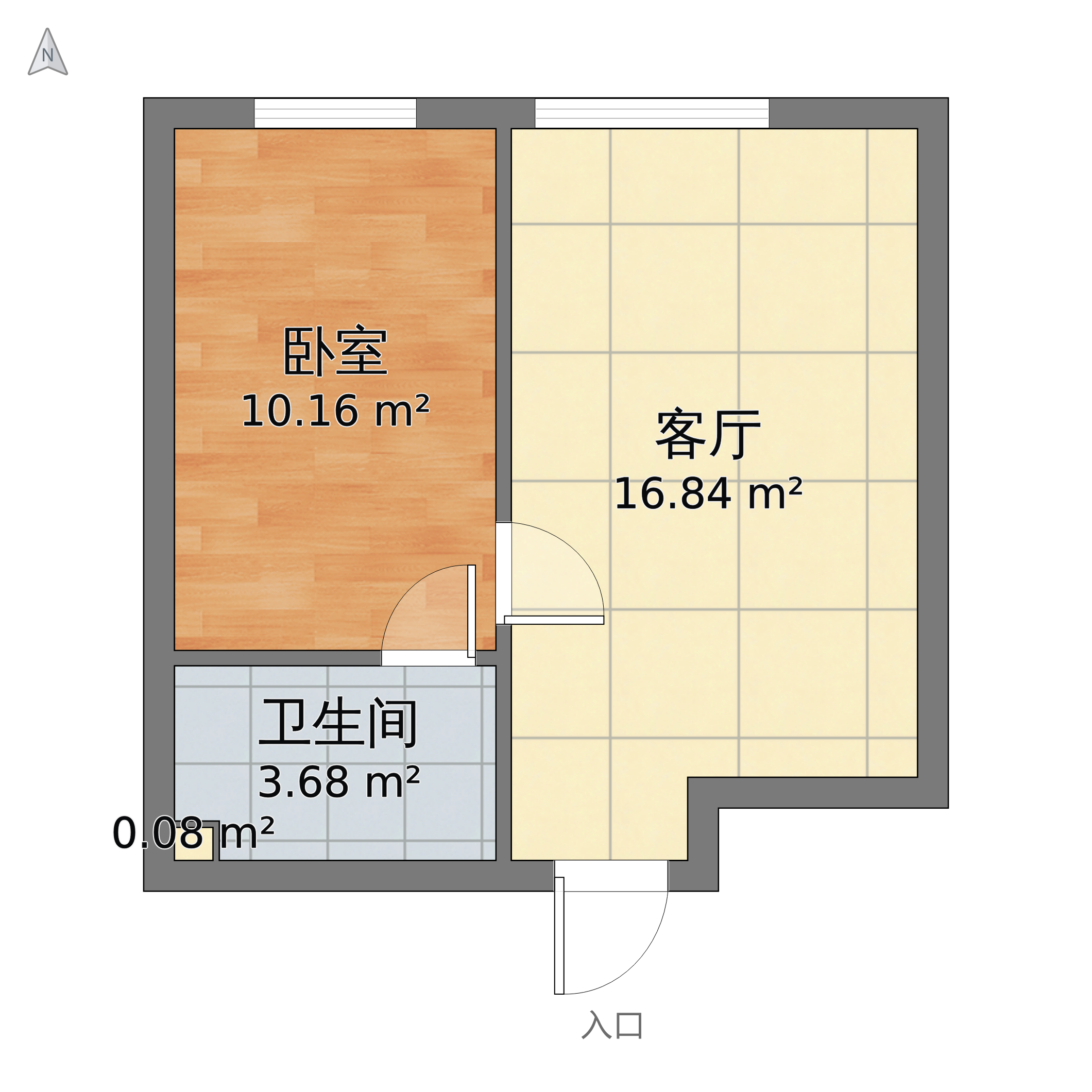 其它风格一室一厅装修设计图