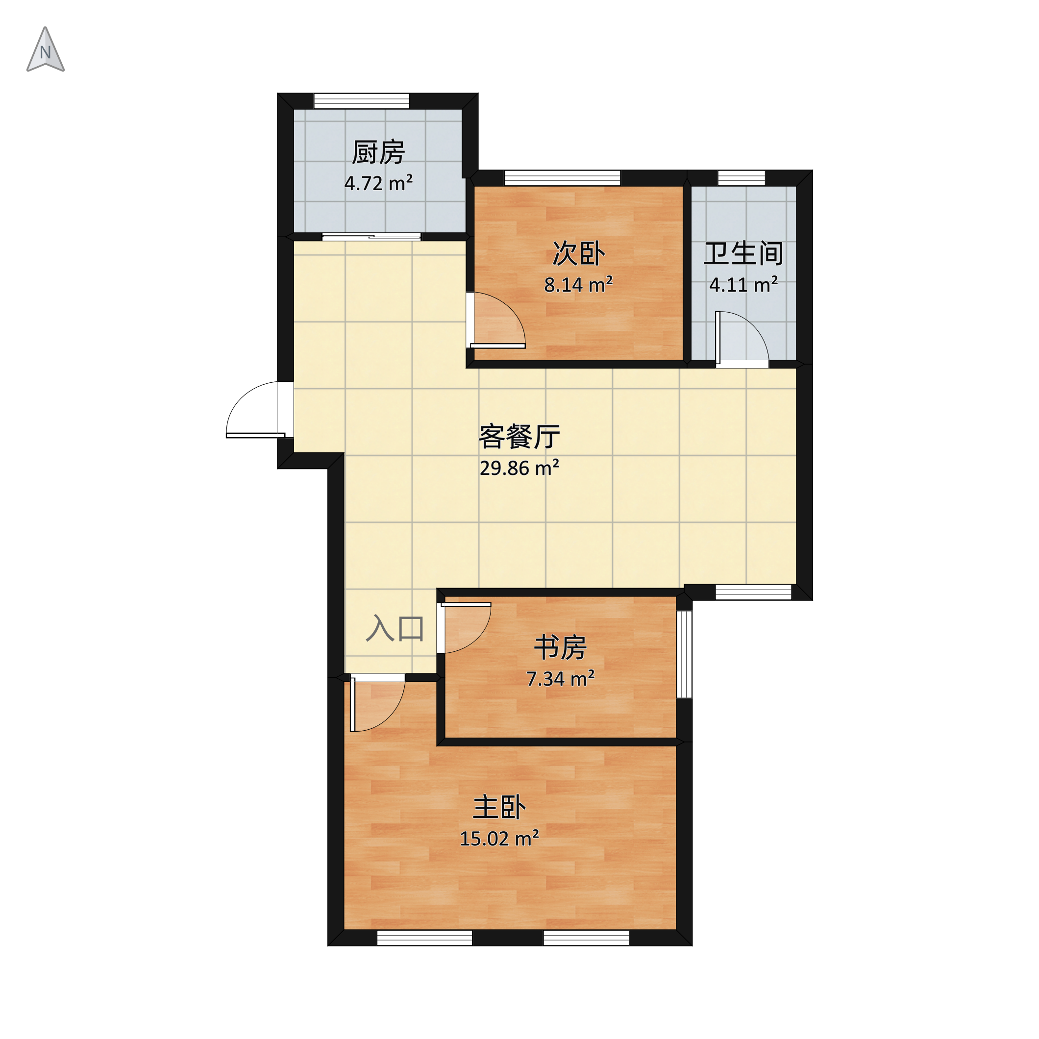 韩国城户型图 - 小区户型图 -躺平设计家