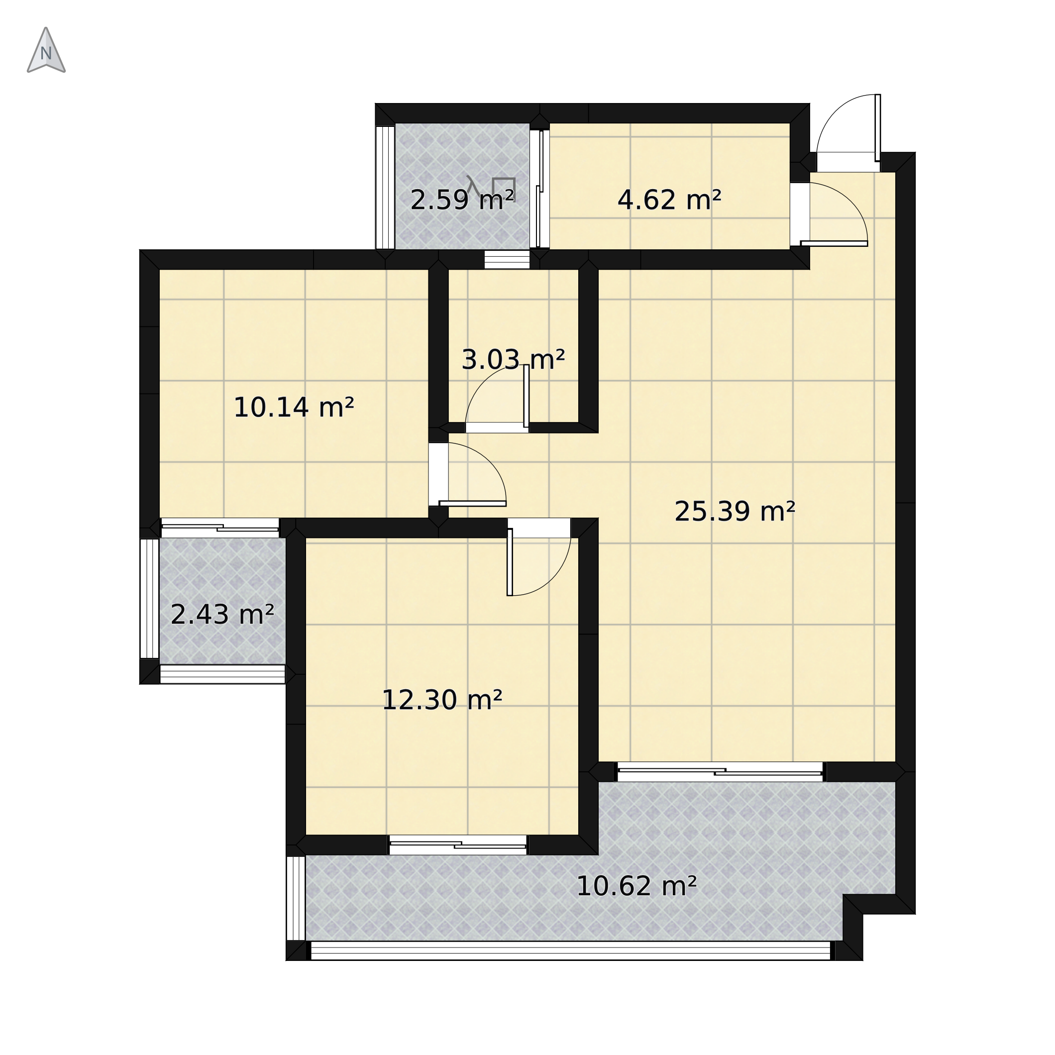 四川省省成都市 慕和南道 0m05户型图 - 小区户型图 -躺平设计家
