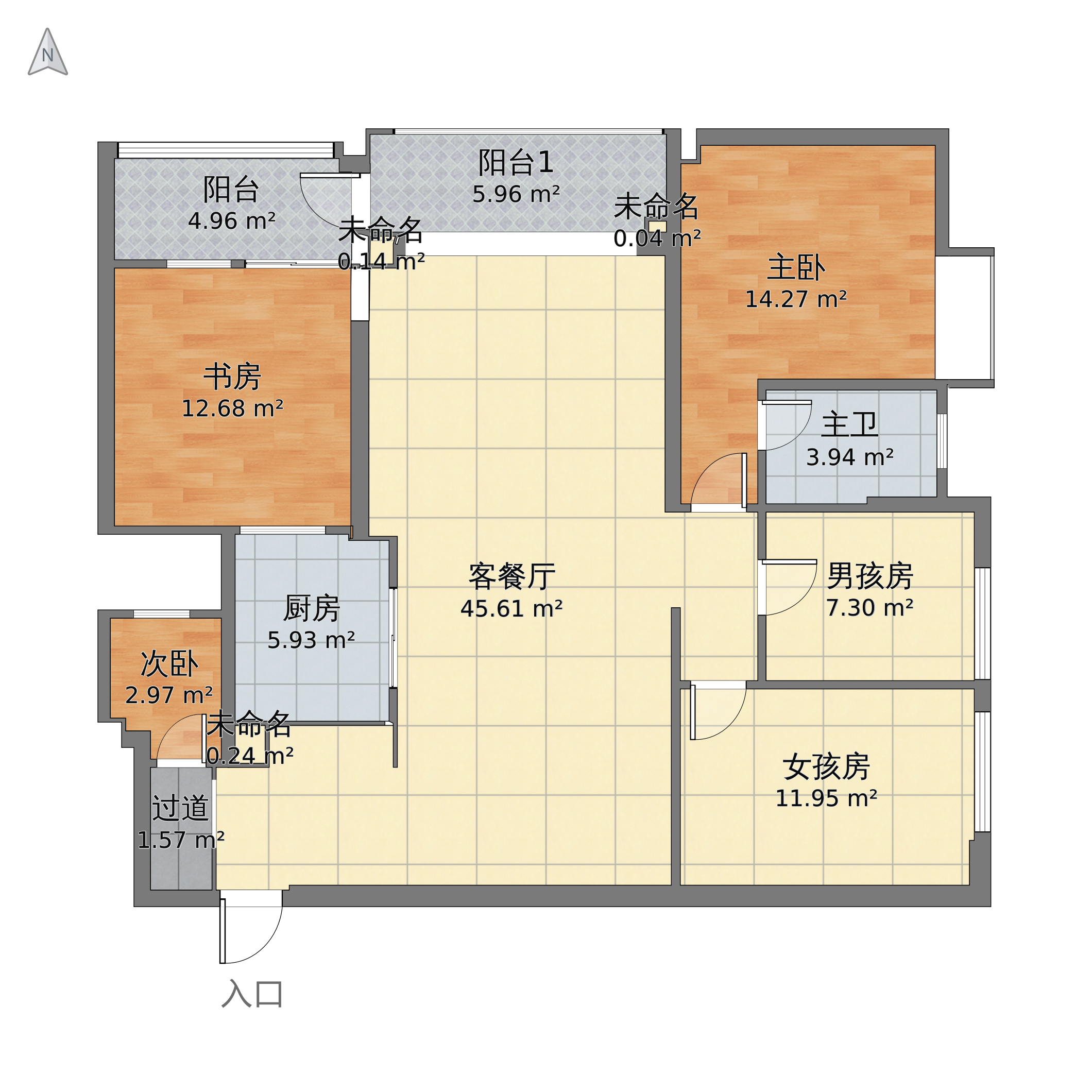 4间平房室内格局图片