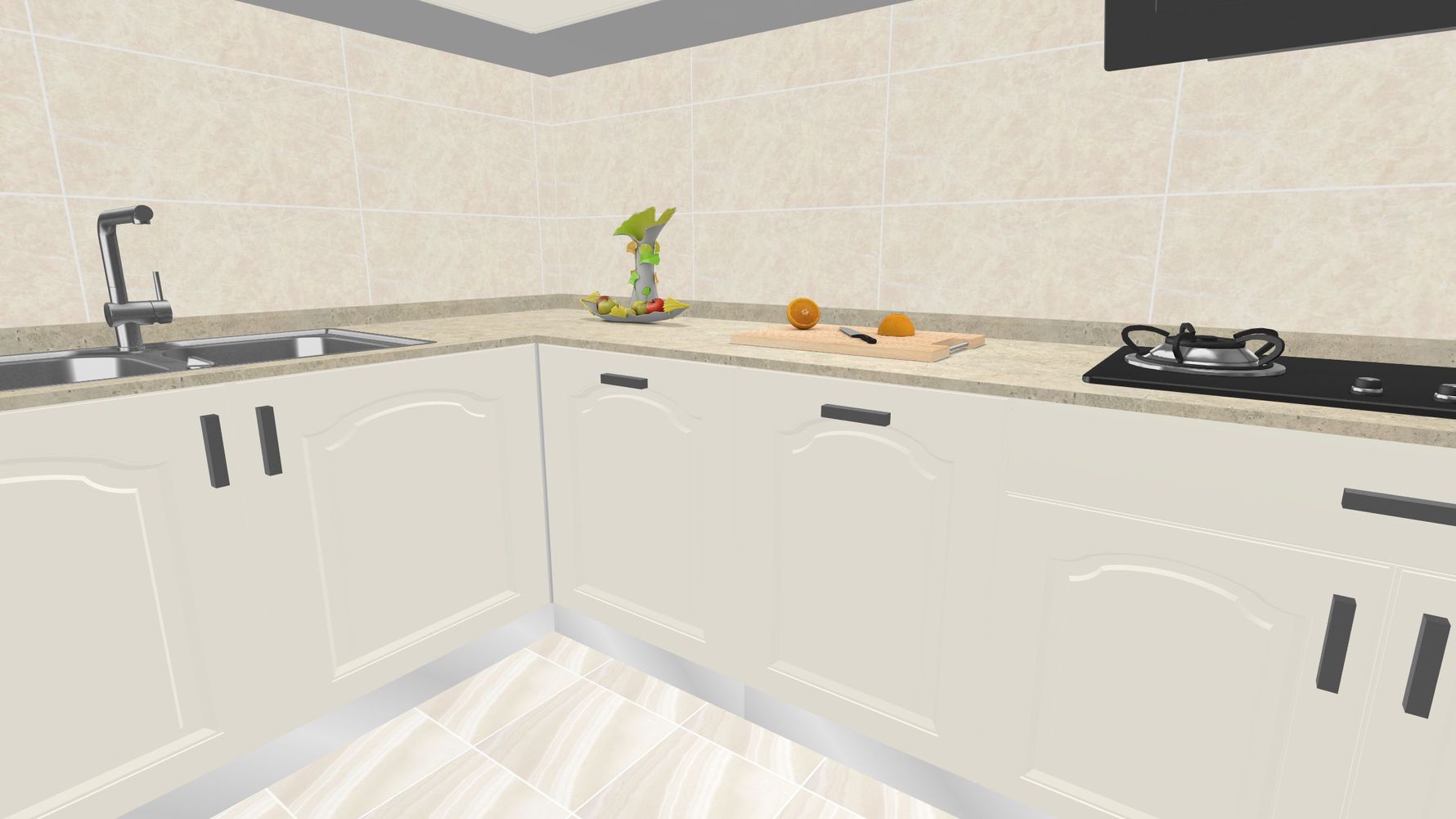 混搭风格三室一厅装修设计效果图