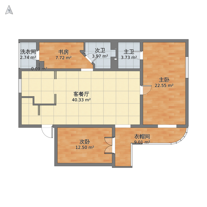 其它风格两室两厅装修设计图