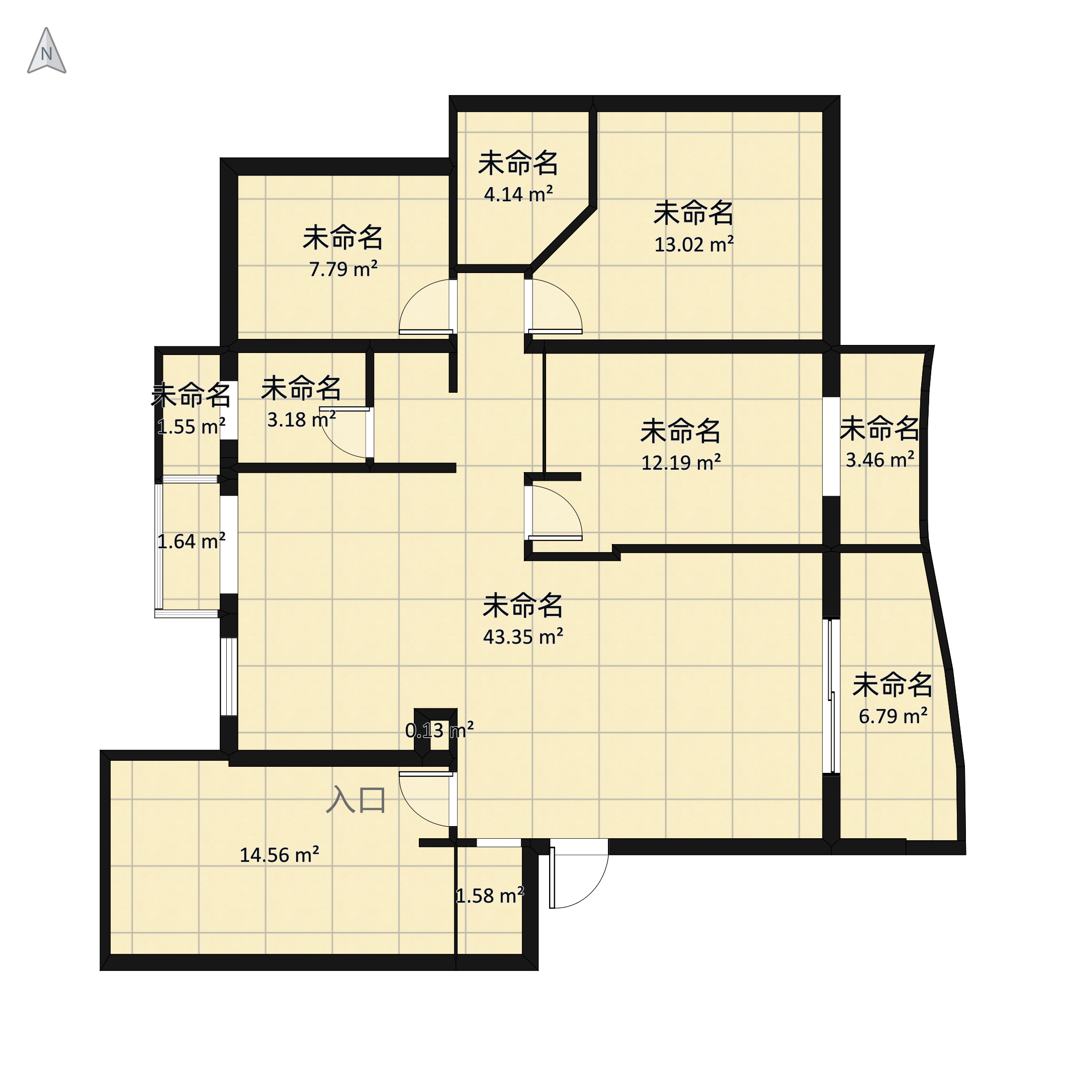 和家园雍园3号楼167方四房两厅两卫户型图_杭州和家园雍园_杭州365淘房