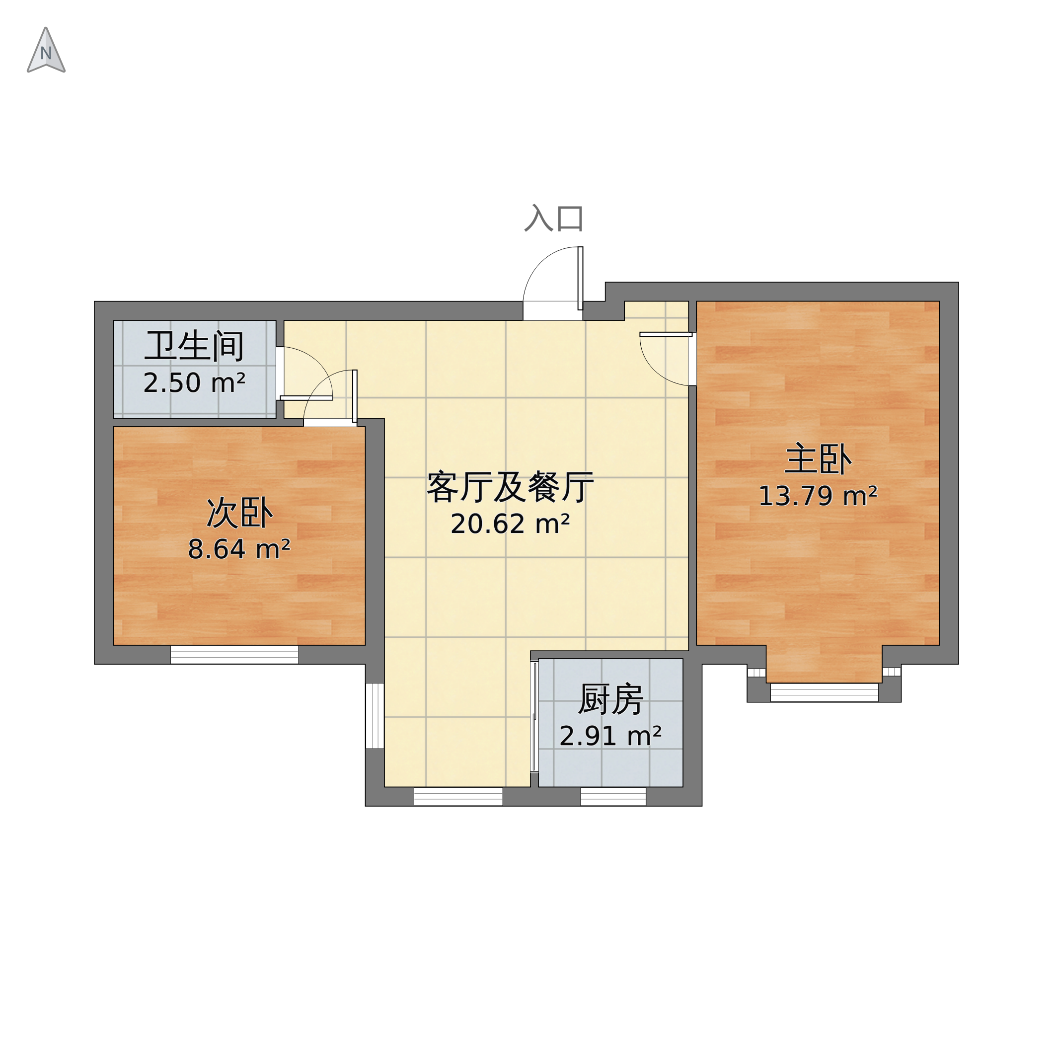北京市朝阳区 朝阳文化广场22室1厅1卫 54m05