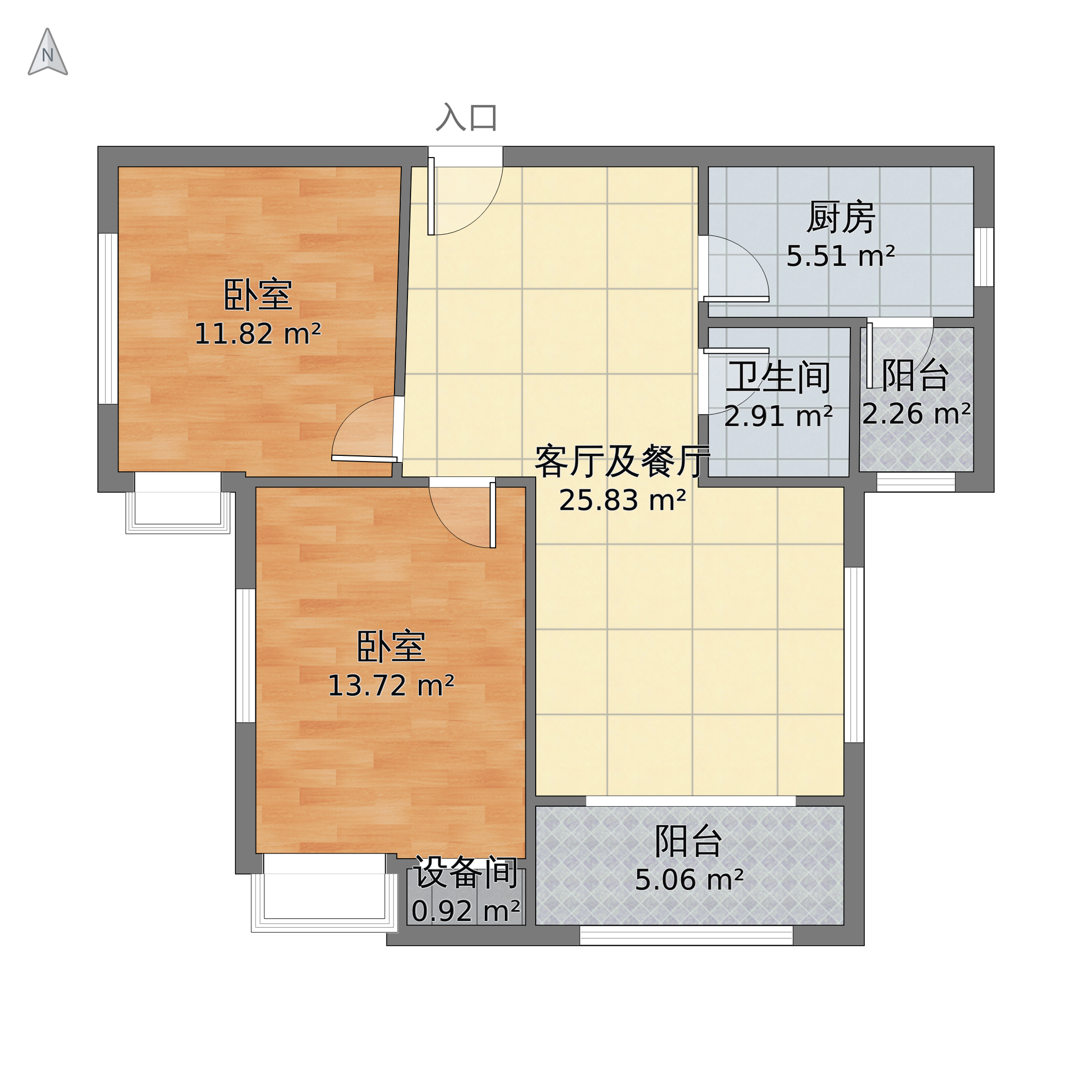 華晨山水印象戶型圖