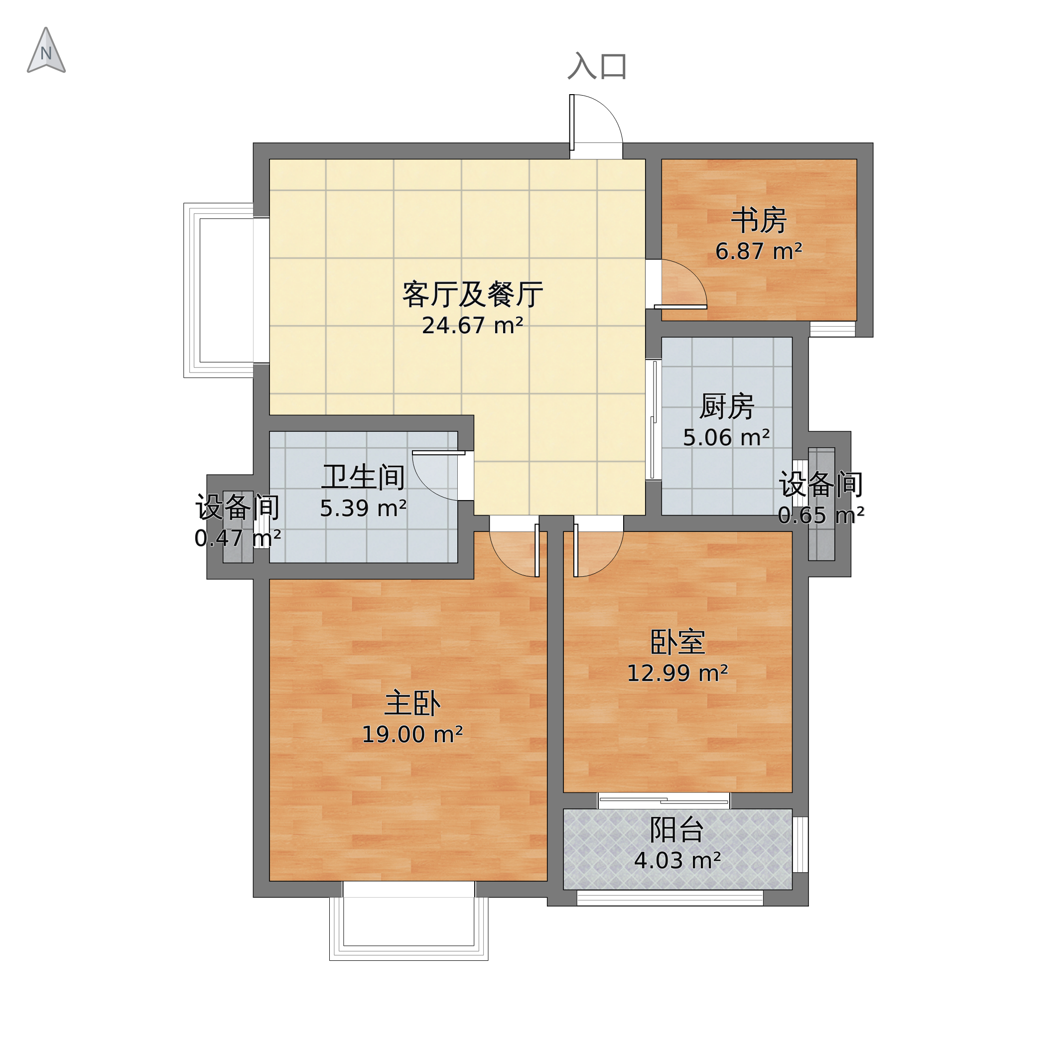 河南省郑州市管城区 橡树玫瑰城3室2厅1卫 112m05