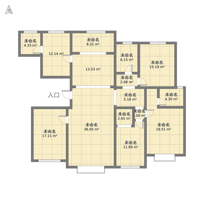 其它风格五室两厅装修设计图