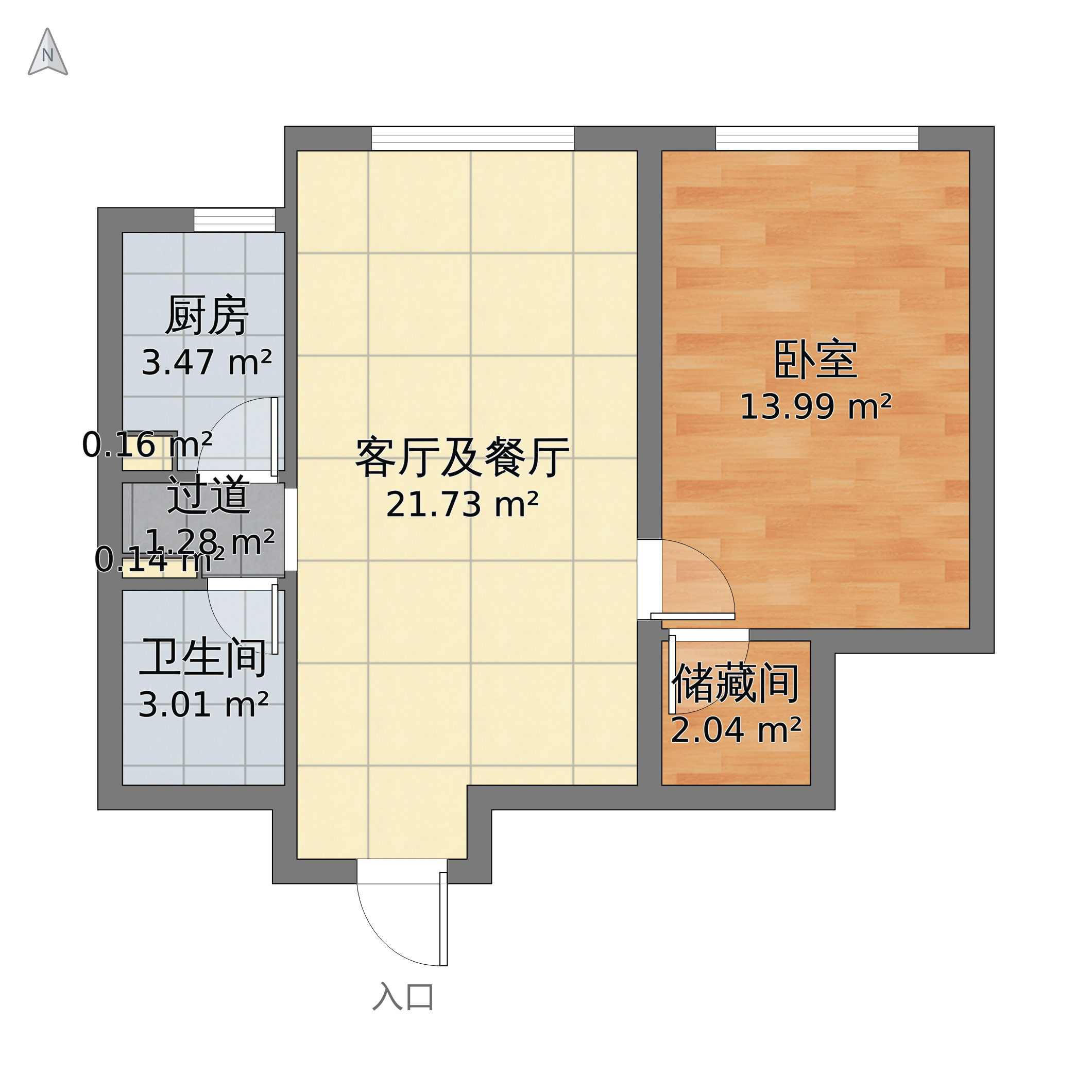 其它风格一室一厅装修设计图