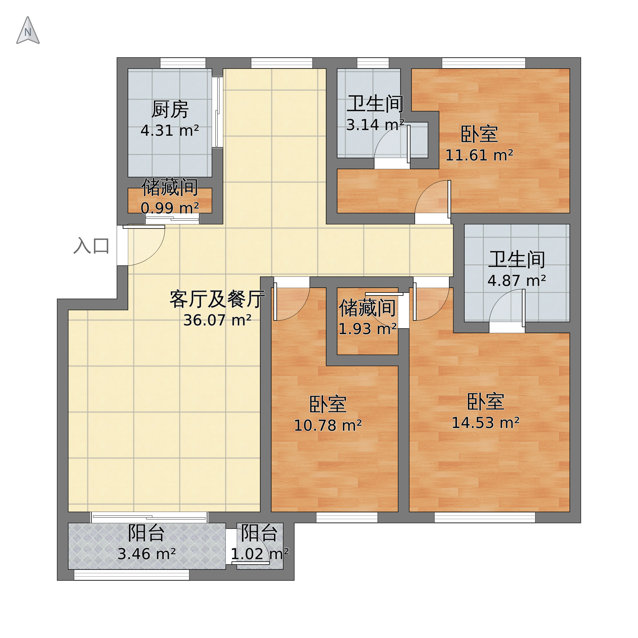 旧宫-美利新世界户型图