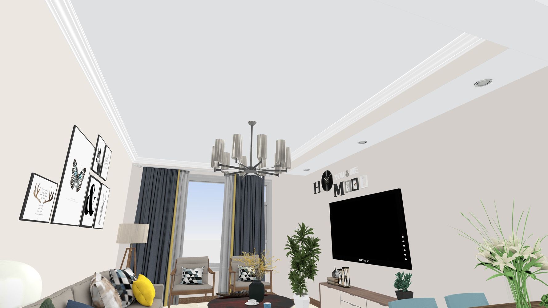 其它风格三室一厅装修设计效果图