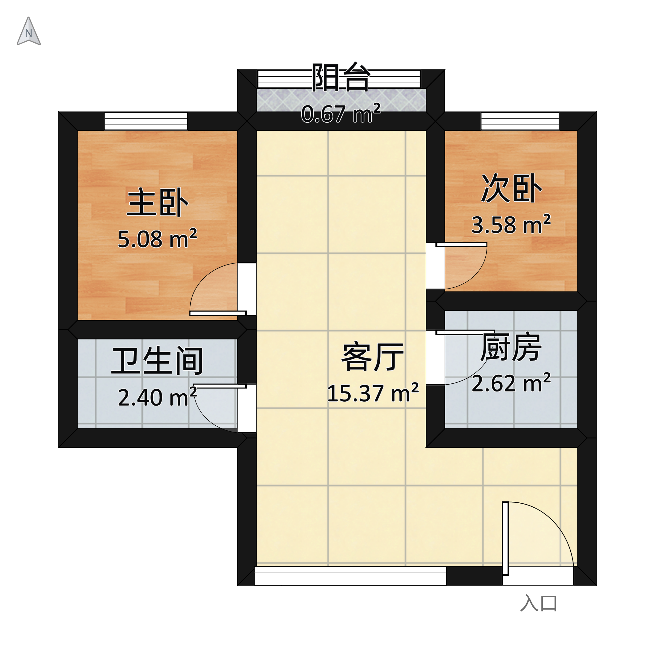 八角南里户型图 - 小区户型图 -躺平设计家