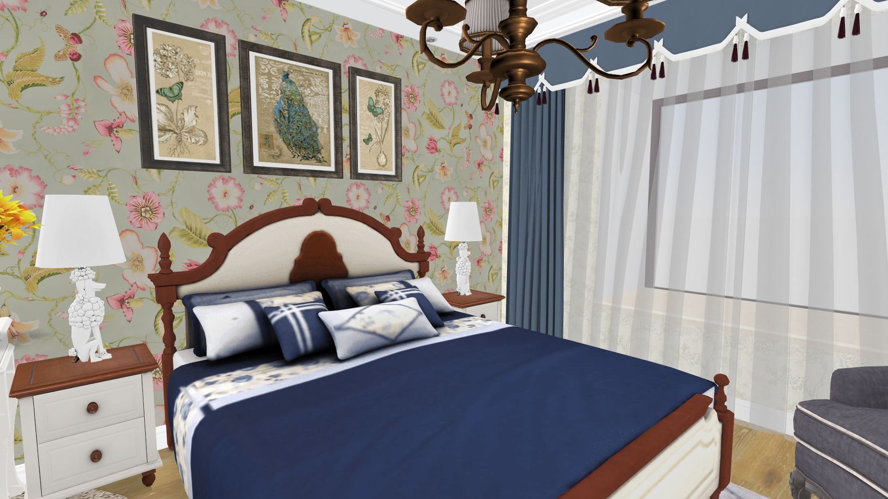 其它风格三室两厅装修设计效果图