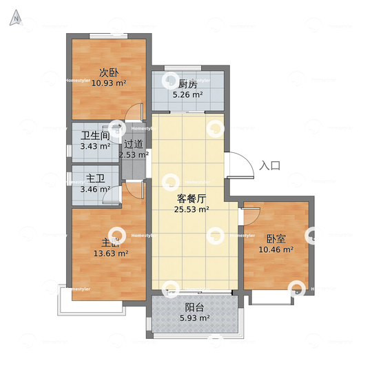 荣盛·锦绣学府125户型图