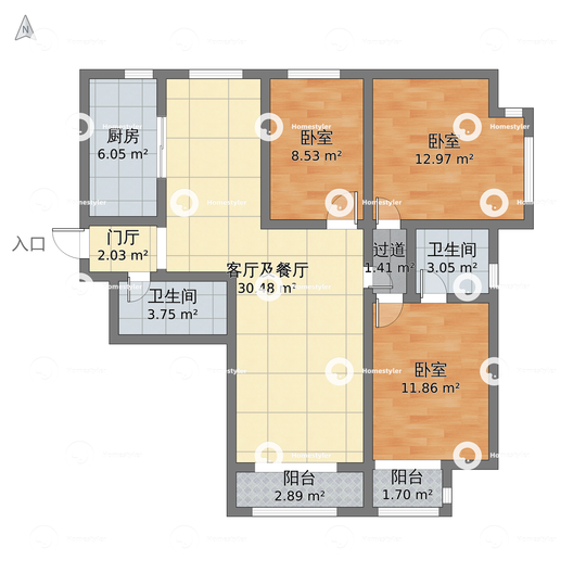 华业东方玫瑰C区小区户型图
