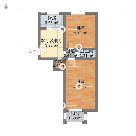 报国寺东夹道1号西院户型图