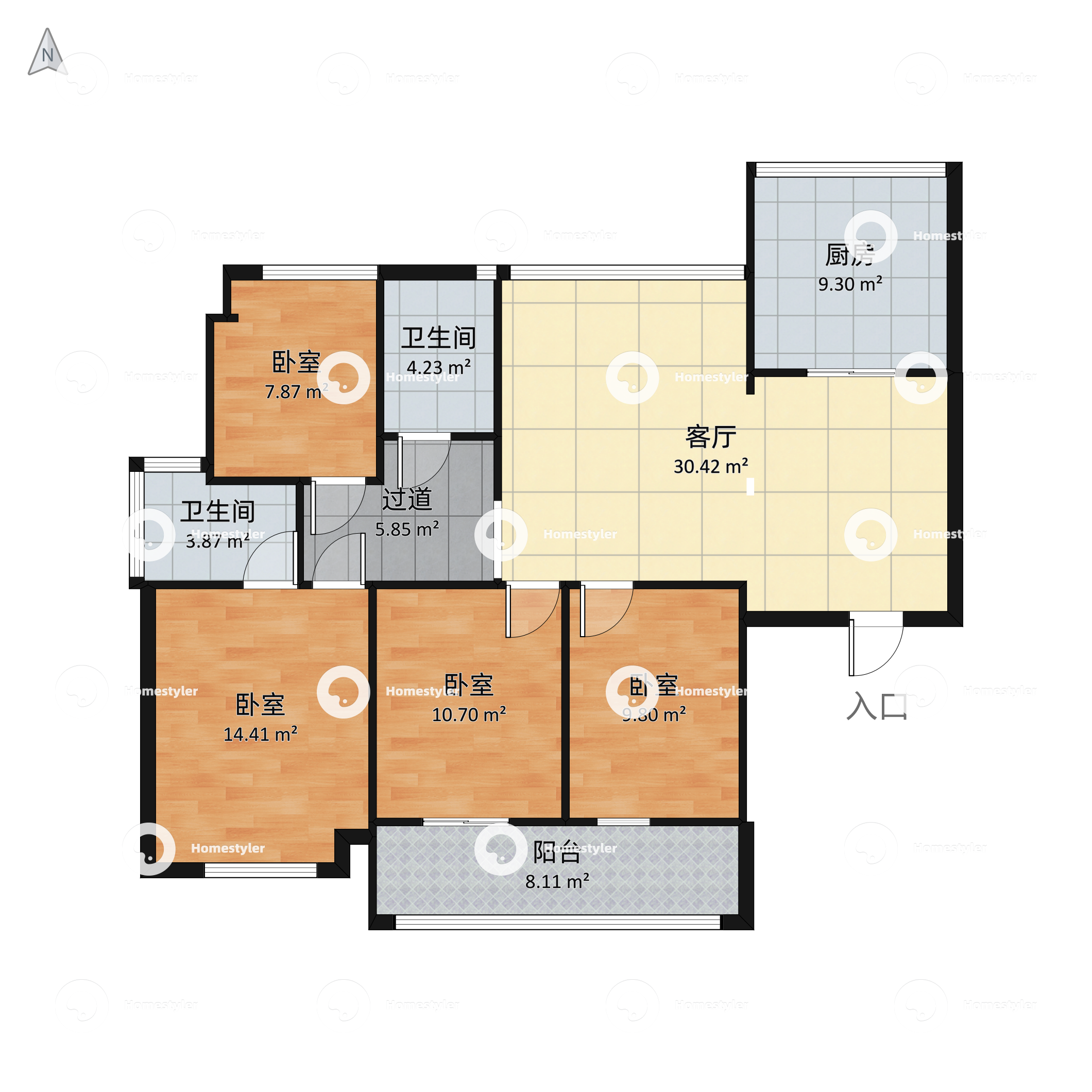 阳光理想城揽香户型图