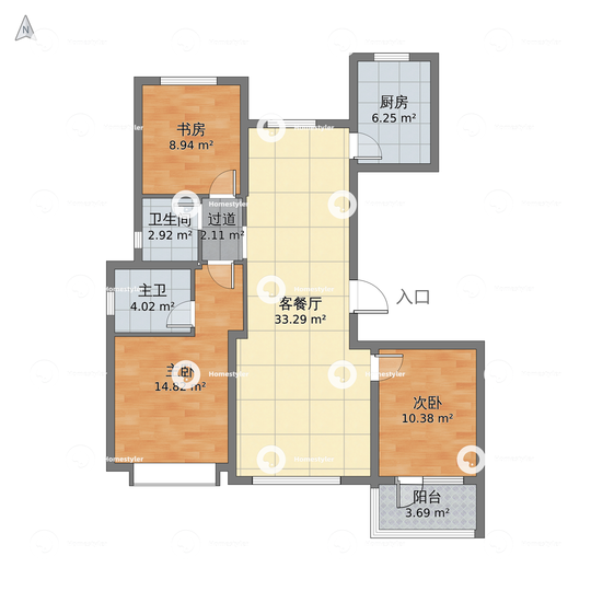 沧兴·青海一品132.8户型图