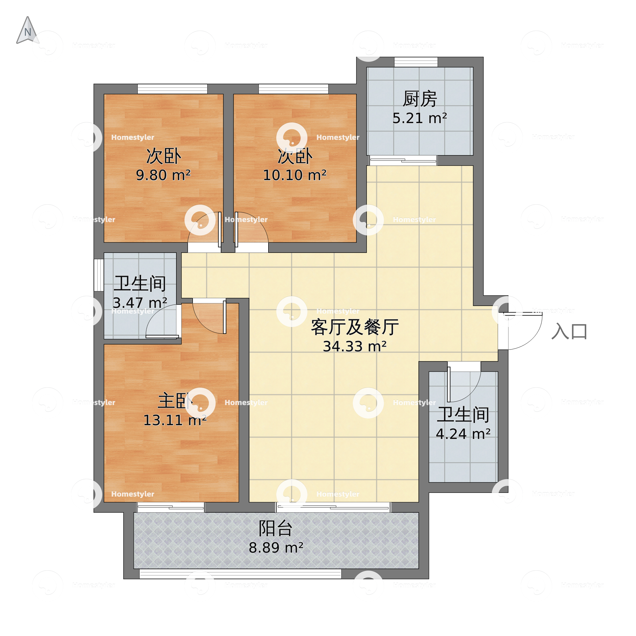 邢台皓顺府户型图片