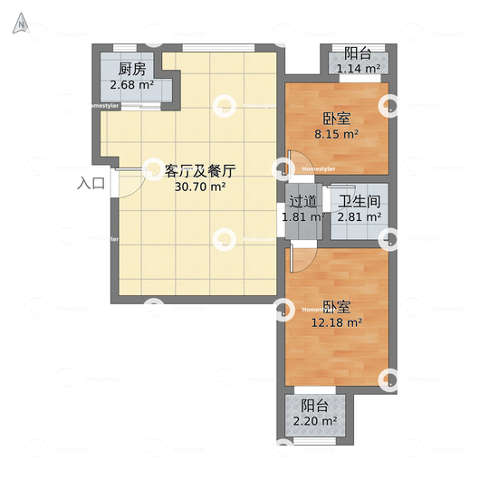 华业东方玫瑰小区户型图
