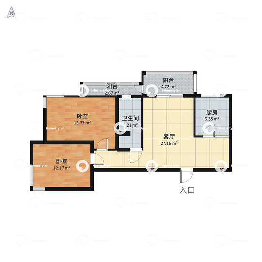 芍药居北里户型图