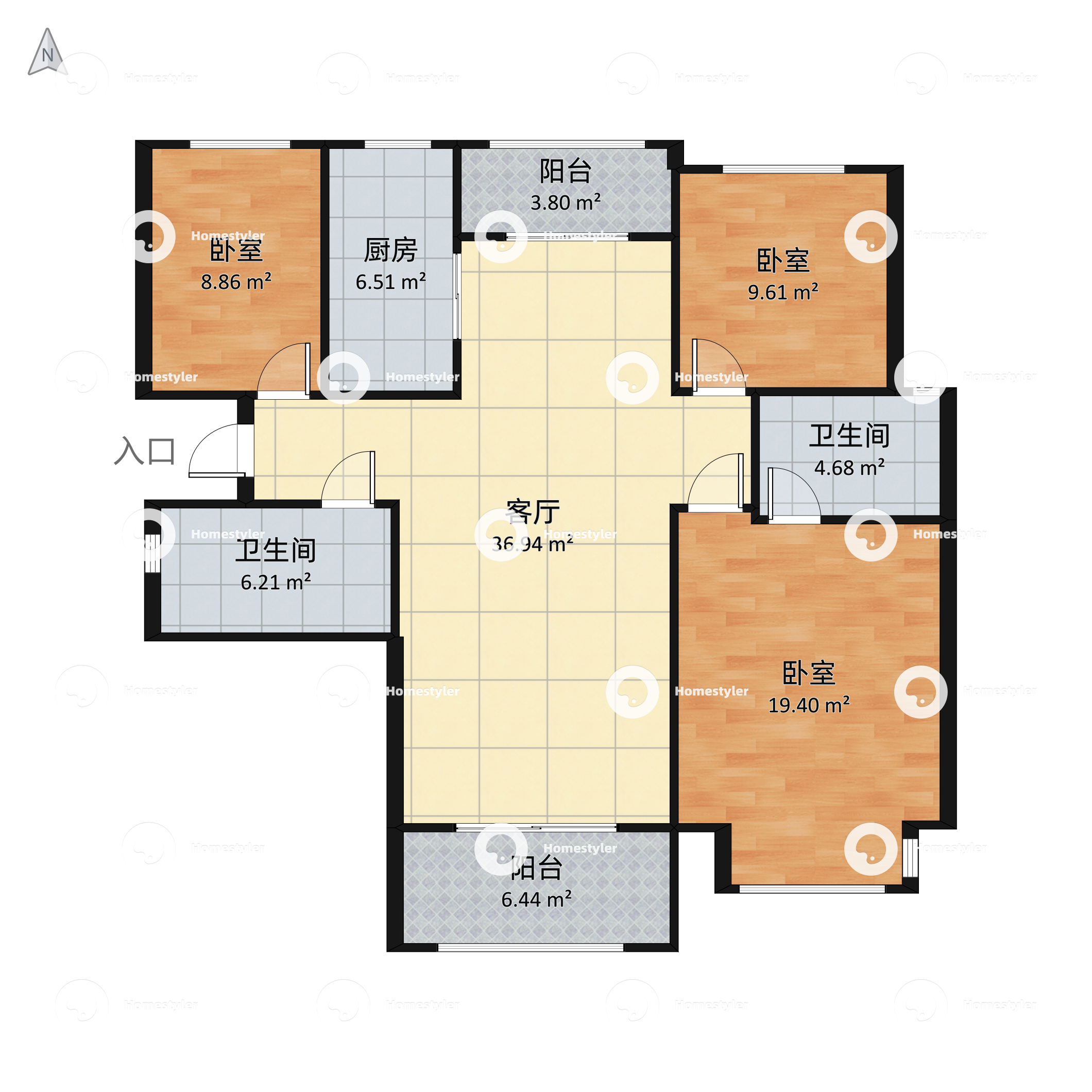无锡市 富力十号c区 户型详情