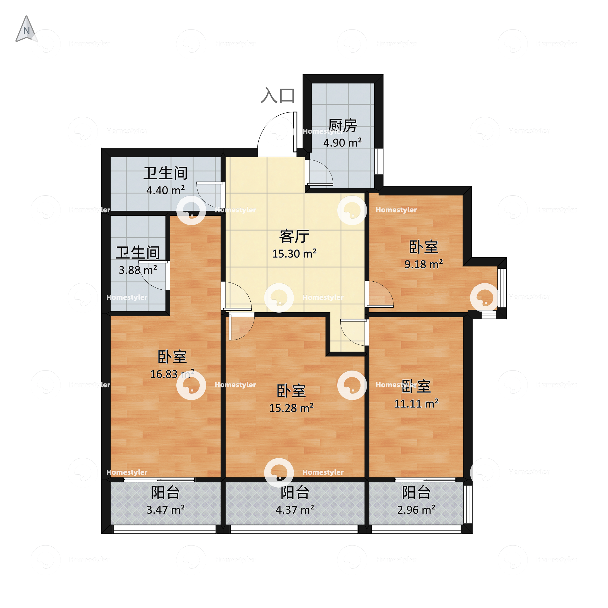 万达广场公寓户型图