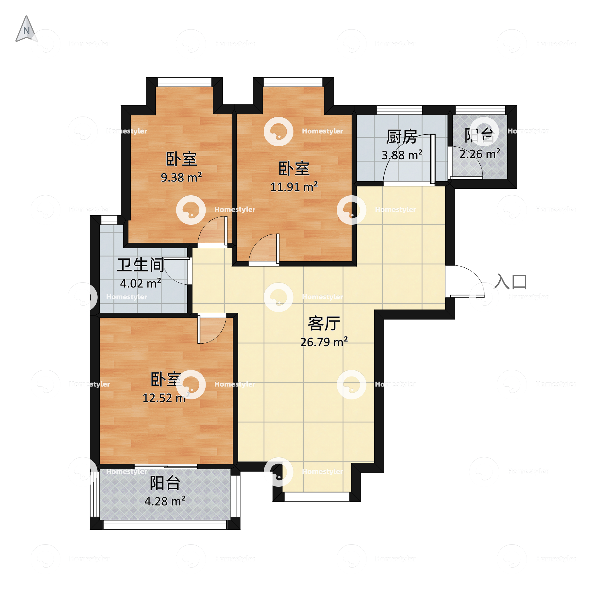 鸿基新城户型图