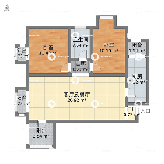 华业东方玫瑰小区户型图