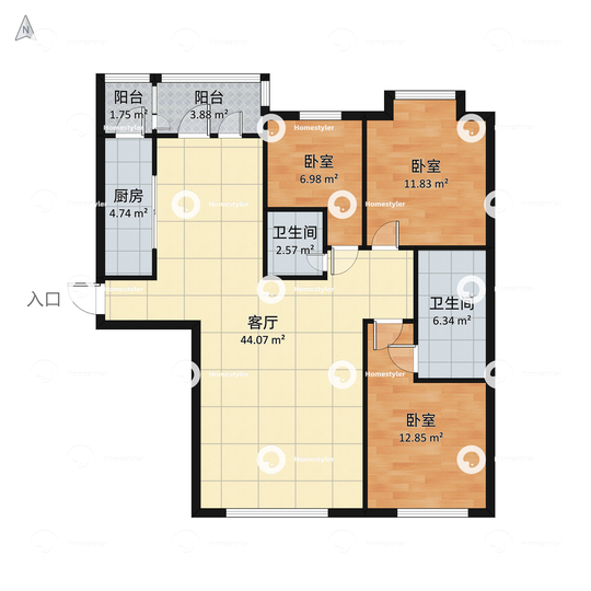 富力又一城A区户型图