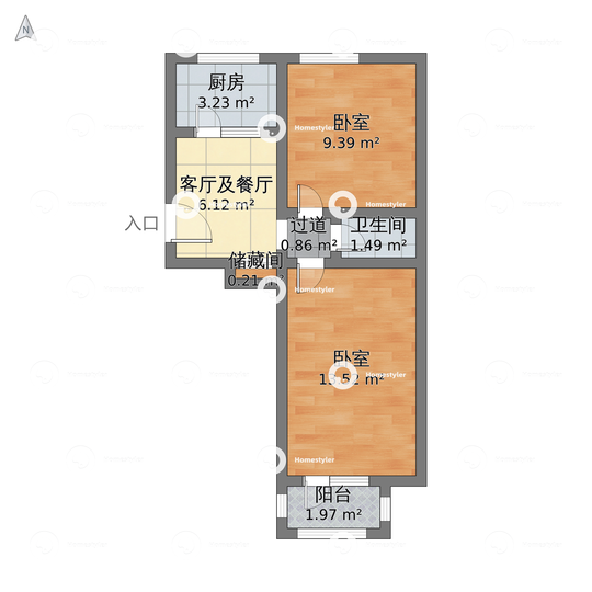 报国寺东夹道1号院户型图