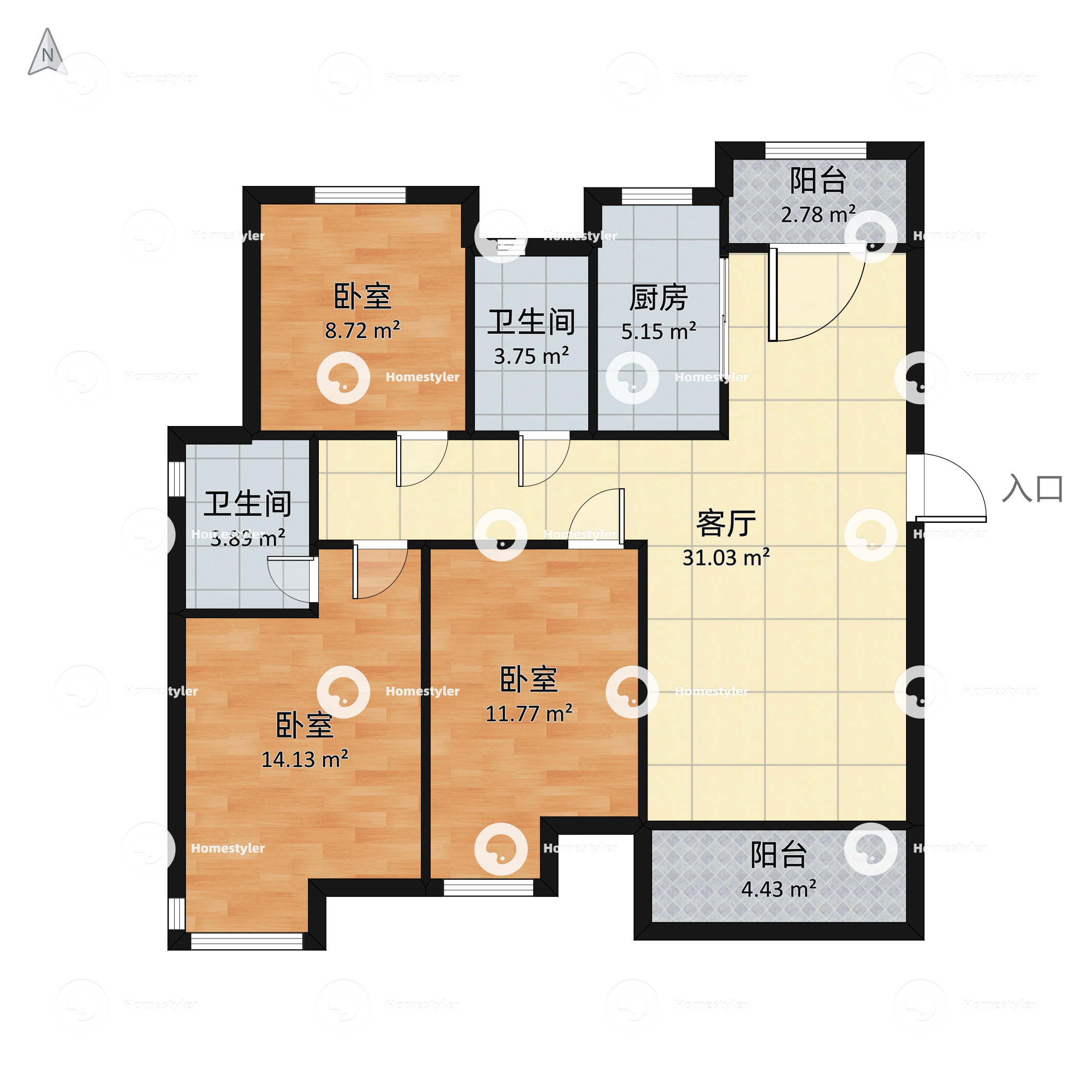 鑫苑名城北苑户型图